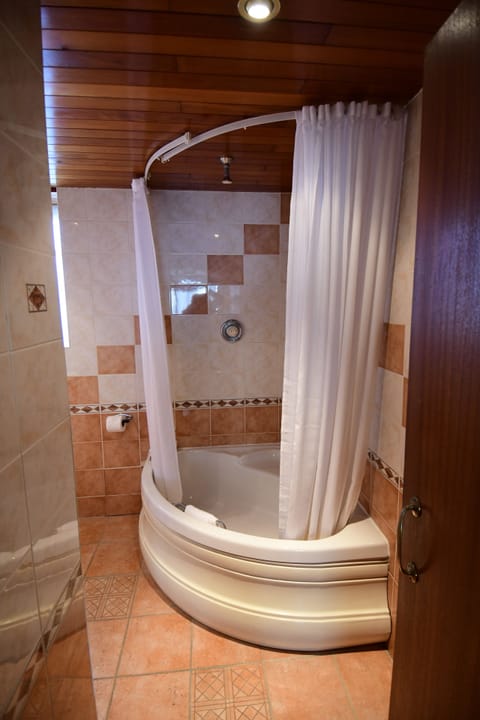 Deluxe Double Room | Bathroom | Combined shower/tub, free toiletries, hair dryer, towels