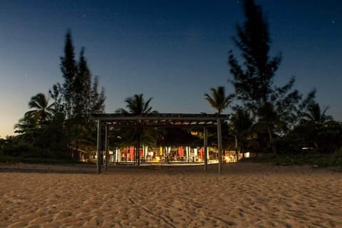 On the beach, sun loungers, beach umbrellas, beach volleyball