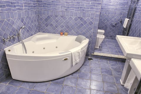 Junior Suite | Bathroom | Free toiletries, hair dryer, bathrobes, slippers