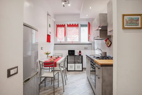 Apartment | Private kitchen | Full-size fridge, microwave, oven, stovetop