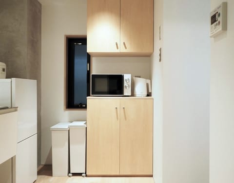 Apartment, 1 Bedroom (1F -To-ridoma-) | Private kitchen | Fridge, microwave, stovetop, rice cooker