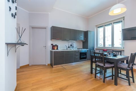 Apartment | Private kitchen | Full-size fridge, microwave, oven, stovetop