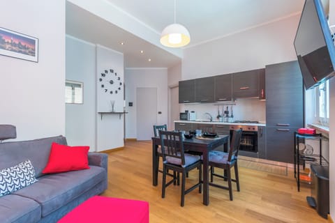 Apartment | Private kitchen | Full-size fridge, microwave, oven, stovetop