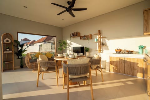 Panoramic Villa, 2 Bedrooms, Private Pool | Living room | 50-inch TV with digital channels