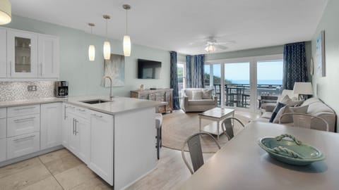 Condo, 1 Queen Bed with Sofa bed, Patio, Ocean View (Mistral 1) | Private kitchen | Fridge, microwave, oven, stovetop