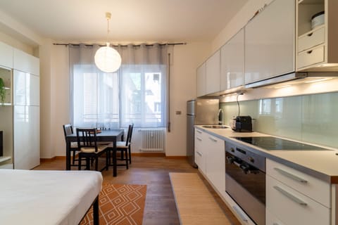 Basic Apartment | Private kitchen | Full-size fridge, microwave, dishwasher, espresso maker