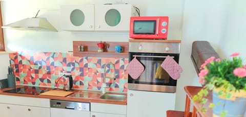 Apartment | Private kitchen | Fridge, microwave, oven, stovetop