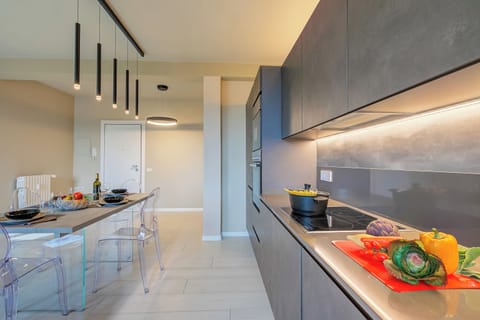 Standard Apartment, 2 Bedrooms (Viktor House center Salò) | Private kitchen | Fridge, microwave, stovetop, dishwasher