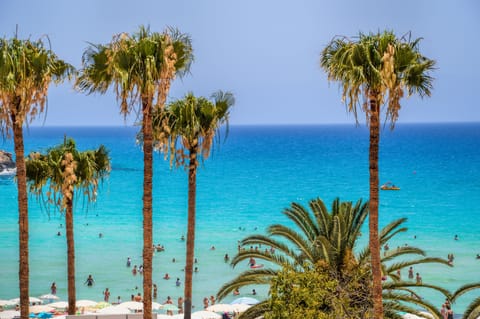 On the beach, white sand, beach bar