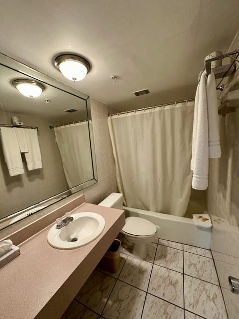 Basic Double Room | Bathroom | Bathtub, hair dryer, towels