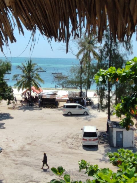 On the beach, white sand