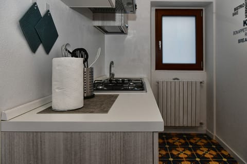 Apartment | Private kitchen | Fridge, microwave, oven, stovetop