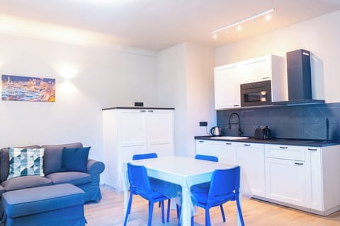Apartment | Private kitchen | Full-size fridge, microwave, dishwasher, electric kettle