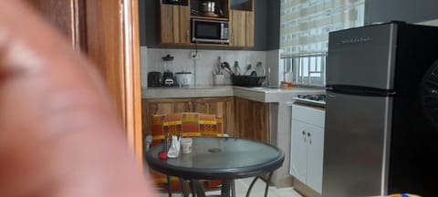 Apartment | Private kitchen | Fridge, microwave, oven, stovetop