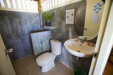 Standard Bungalow, 1 Double Bed (Fan) | Bathroom | Shower, soap, shampoo, toilet paper