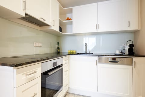 Penthouse, 3 Bedrooms, City View | Private kitchen | Full-size fridge, coffee/tea maker, electric kettle