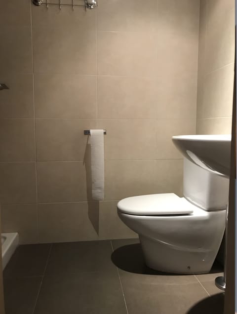 Apartment | Bathroom | Combined shower/tub, deep soaking tub, towels, toilet paper