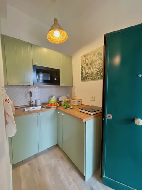 Family Apartment, 1 Double Bed with Sofa bed, Non Smoking, Private Bathroom | Private kitchen | Fridge, microwave, stovetop, toaster