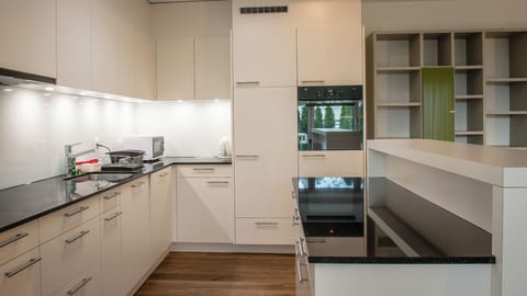 Duplex | Private kitchen | Fridge, microwave, oven, stovetop