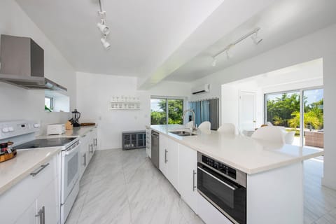 Villa | Private kitchen | Full-size fridge, microwave, oven, stovetop