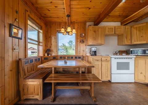 Cabin, Multiple Beds, Patio, Mountain View (The Cabin on the Ranch) | Private kitchen | Fridge, microwave, oven, stovetop