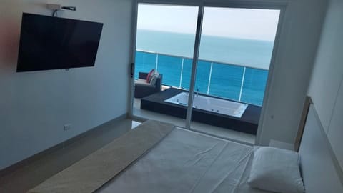 Exclusive Apartment, 3 Bedrooms, Hot Tub, Sea View | View from room