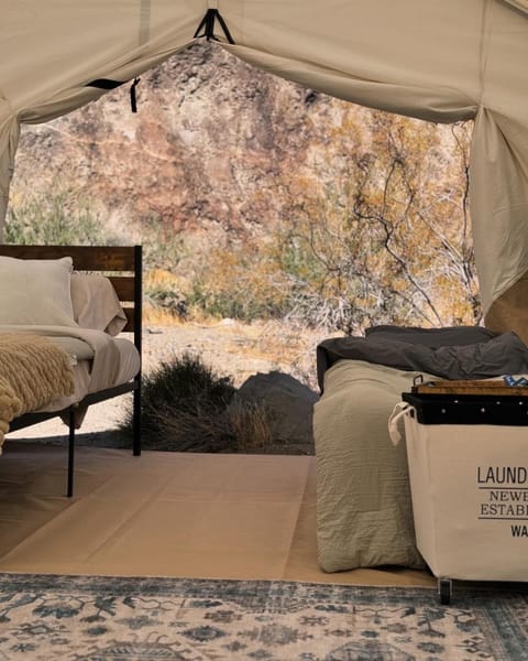 Presidential Tent, Desert View, Mountainside | Premium bedding, memory foam beds, WiFi, bed sheets