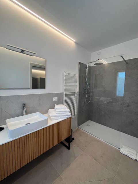 Superior Double Room | Bathroom | Shower, hair dryer, towels, soap