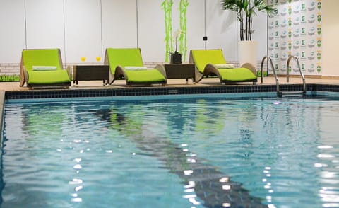 Indoor pool, open 5:30 AM to 11:00 PM, sun loungers