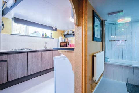 Microwave, stovetop, dishwasher, electric kettle