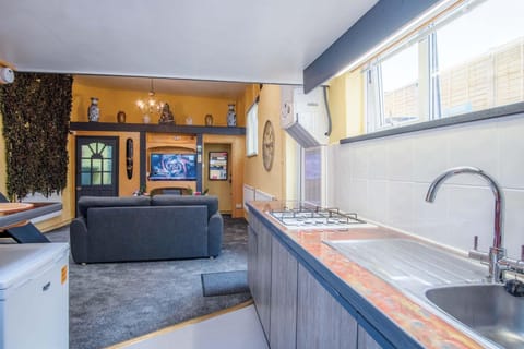 Microwave, stovetop, dishwasher, electric kettle