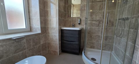 Standard Double Room | Bathroom | Shower, hair dryer, towels, soap