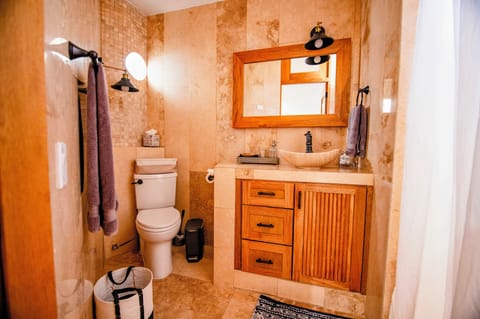 Deluxe Suite, Garden View | Bathroom | Shower, hair dryer, towels, soap