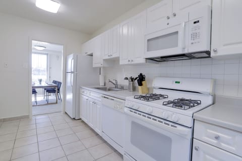 Superior Apartment | Private kitchen | Fridge, microwave, oven, stovetop