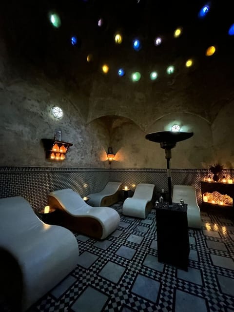 Sauna, steam room, mud baths, hot stone massages, deep-tissue massages