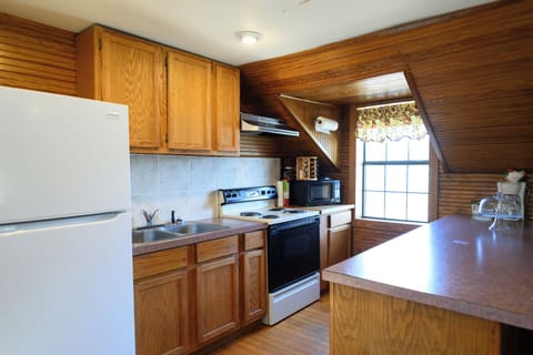 Junior Cabin, 1 Bedroom, Lake View | Private kitchen | Microwave, coffee/tea maker, paper towels