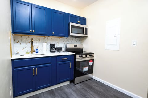 G1 Apartment | Private kitchen | Mini-fridge, microwave, oven, stovetop