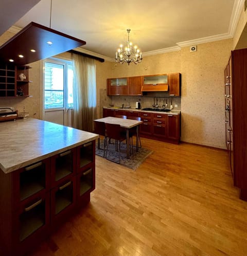 Deluxe Apartment, 3 Bedrooms, Balcony, City View | Private kitchen