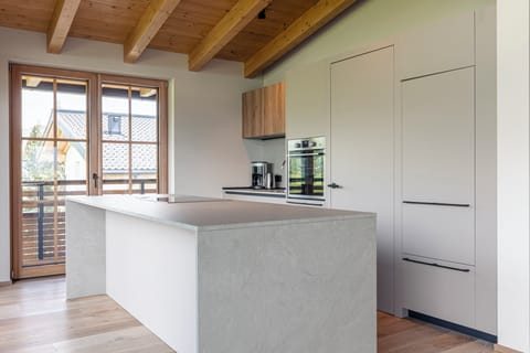 Penthouse mit 3 Schlafzimmer und Infrarot-Sauna | Private kitchen | Full-size fridge, oven, stovetop, dishwasher