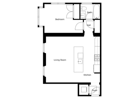 Luxury Apartment, 1 Bedroom, City View, Tower | Floor plan