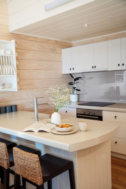 Luxury Villa, 2 Bedrooms, Kitchen, Ocean View | Private kitchen | Full-size fridge, microwave, oven, stovetop