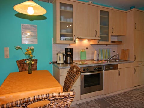 Apartment | Private kitchen | Electric kettle, highchair