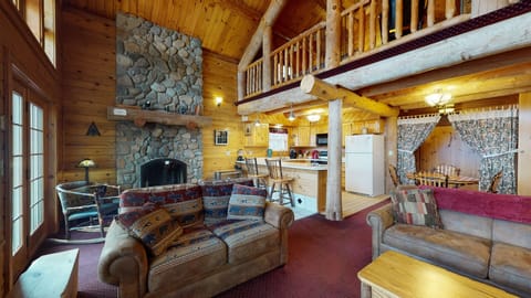 Luxury Cabin, 1 Bedroom, Lake View | Living area | 42-inch Smart TV with digital channels, DVD player, streaming services