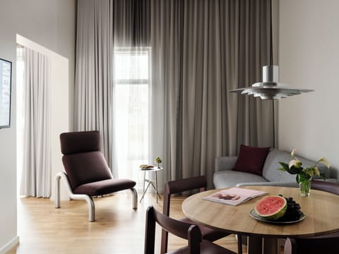 Family Studio | Living area | 43-inch Smart TV with cable channels