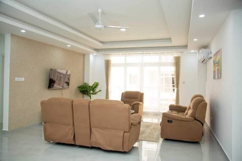 Superior Apartment, Balcony, City View | Living area | 24-inch Smart TV with digital channels