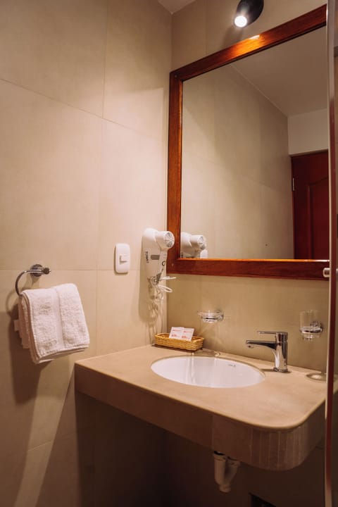 Superior Room, Balcony, Garden View | Bathroom | Shower, hair dryer, towels, soap