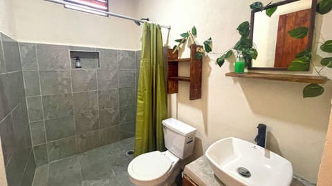 Comfort Double Room, Patio | Bathroom | Shower, free toiletries, hair dryer, towels