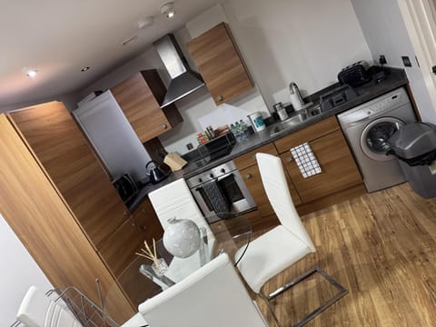 Apartment | Private kitchen | Fridge, microwave, oven, electric kettle