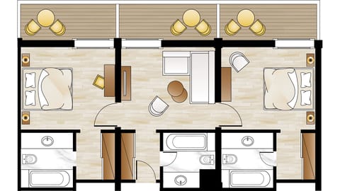 Grand Family Apartment Inland View | Floor plan