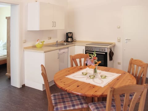 Deluxe Apartment, 2 Bedrooms | Private kitchen | Fridge, microwave, oven, stovetop